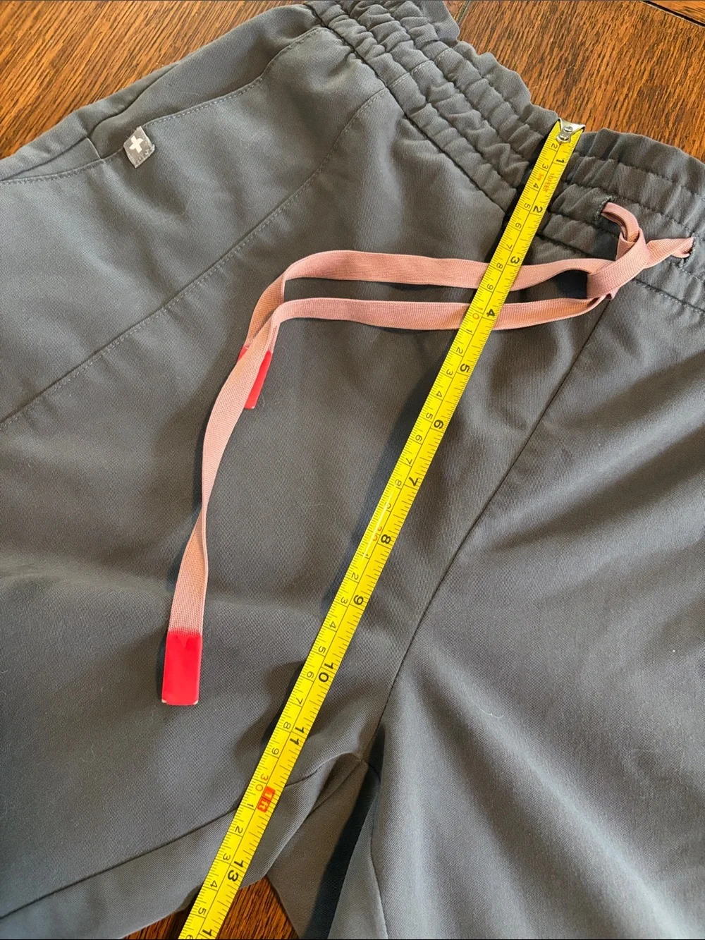 Figs Zamora Scrubs Jogger Pants Gray Pink Drawstring Technical Collection Medium